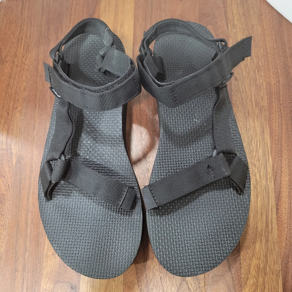 Teva Black Platform Sport Sandals